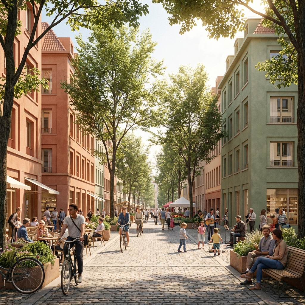 Ciudad amable con personas